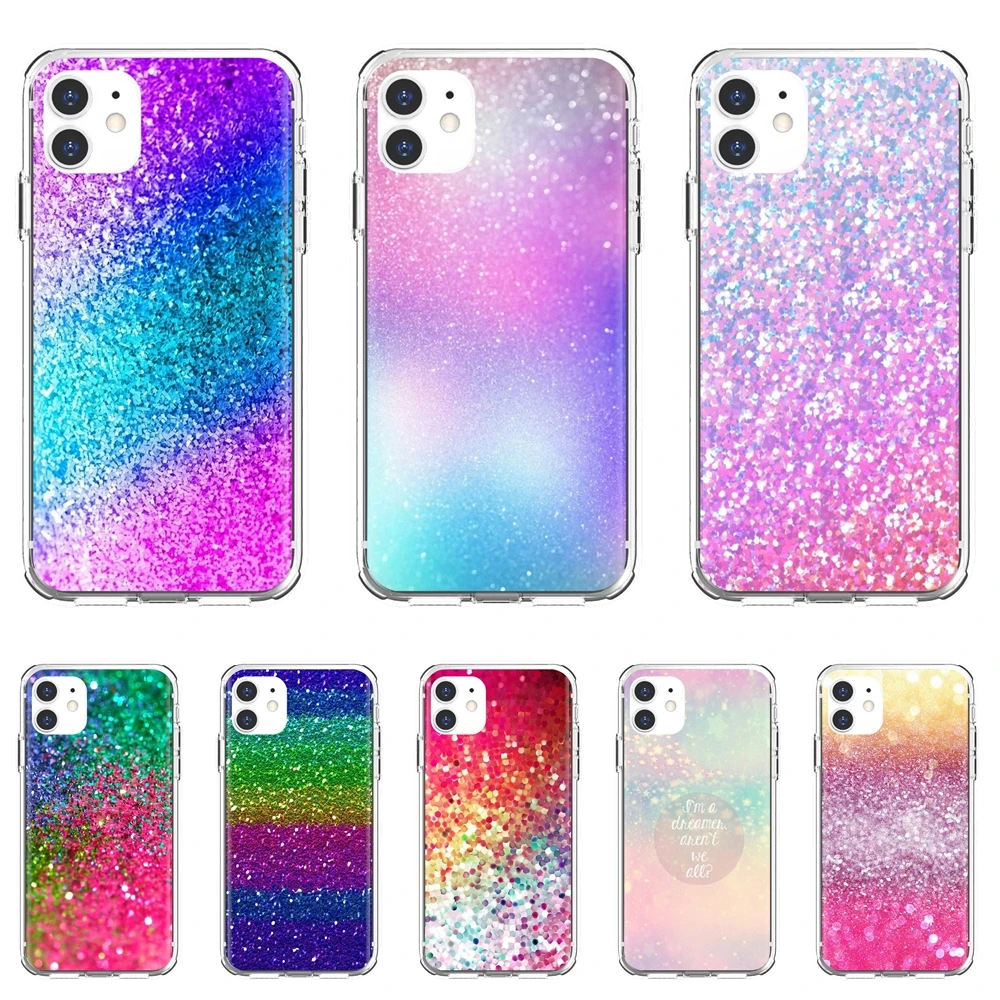 Мягкий чехол из ТПУ с блестками и стразами для Sony Xperia XA Z3 Z5 XZ1 XZ2 Z Z1 Z2 compact M2 M4 M5 C4 C6 E3