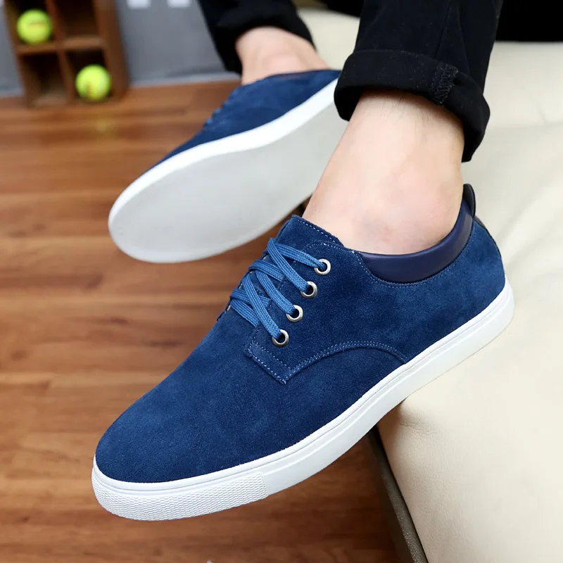 

Leather Casual Shoes Men Flats Shoes High Quality Cow Suede Male Footwear Fashion Lace Up Sneakers Men Designer Shoes Big Size49