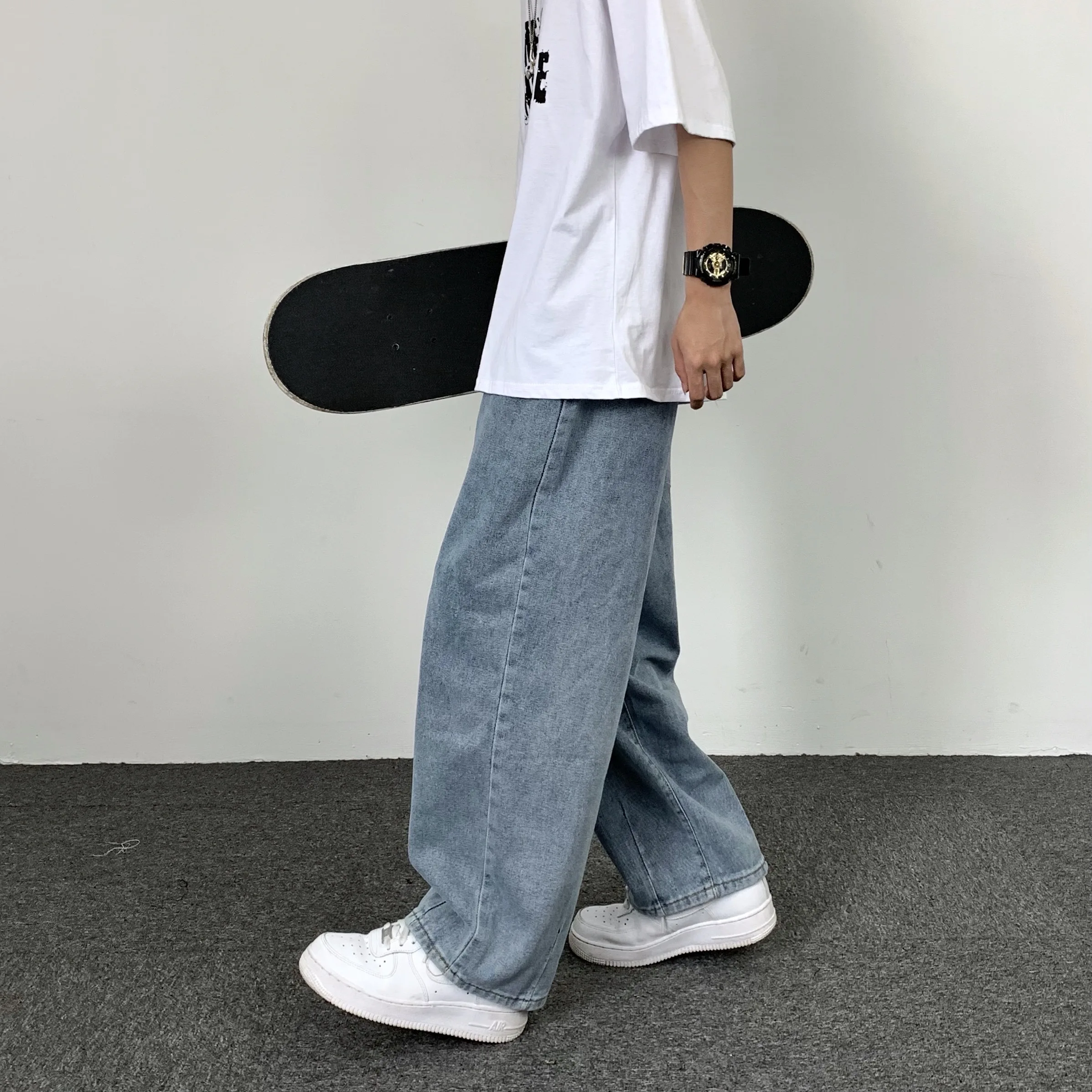 Men's Jeans Solid Color Loose Jeans Hip Hop Men's Pants Y2k Pants Jeans Fashion Streetwear Brand Jeans Jeans Aestethic Denim
