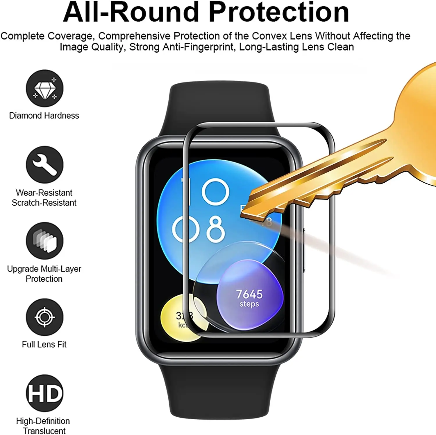 

3D Protective Film For Huawei Watch Fit 2 Smart Watch Screen Protector Cover Film for Hauwei Huawey Fit2 Smartwatch (Not Glass)