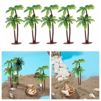5pcs crafts decor diy fish tank pond aquarium landscape simulation bonsai fake plants coconut palm tree