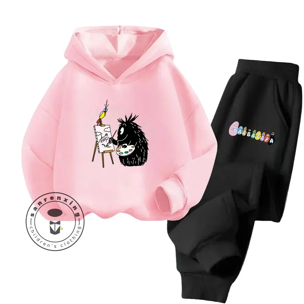 Осенне-зимний комплект детских брюк с капюшоном и длинным рукавом