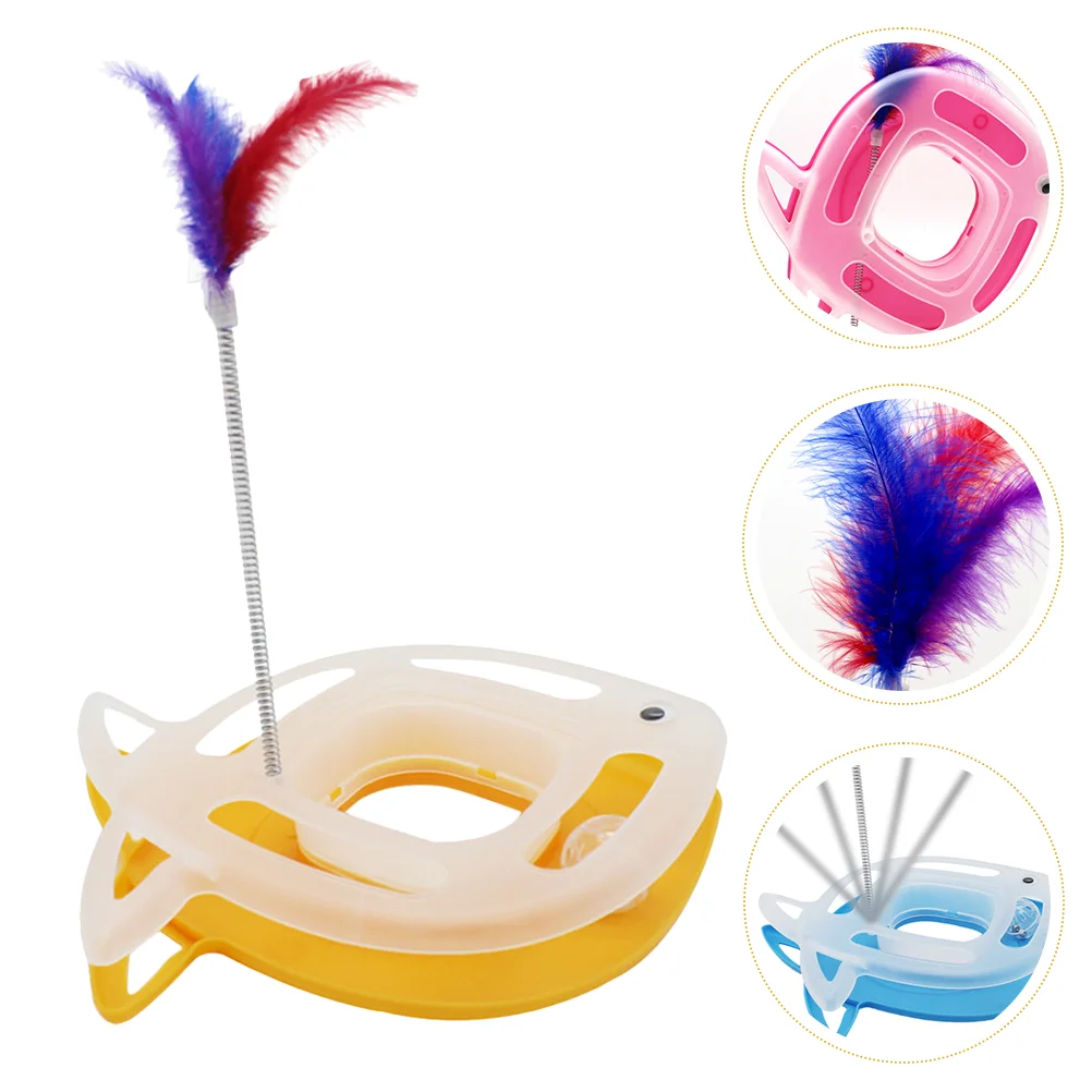 

Cat Interactive Kitten Spring Turntable Indoor Kitten (Random Color)