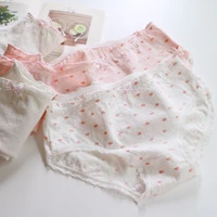 new womens underwear japanese cute fungus lace briefs mid waist seamless underwear cute print female cotton underwear