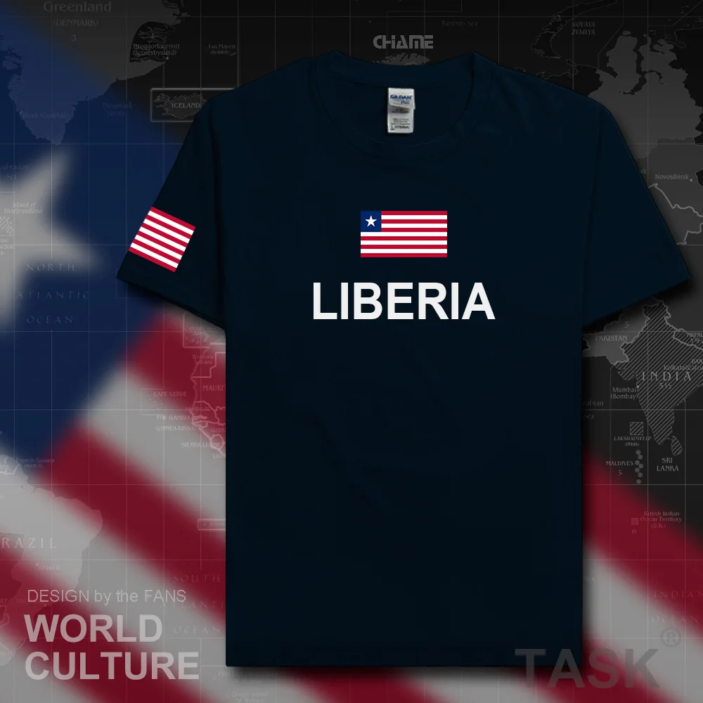

Liberia Liberian t shirt fashion 2017 jersey nation team 100% cotton t-shirt gyms clothing tees country sporting tshirt LR LBR