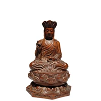 vintage buddha figurine home decoration praying wood carving wooden carved gift