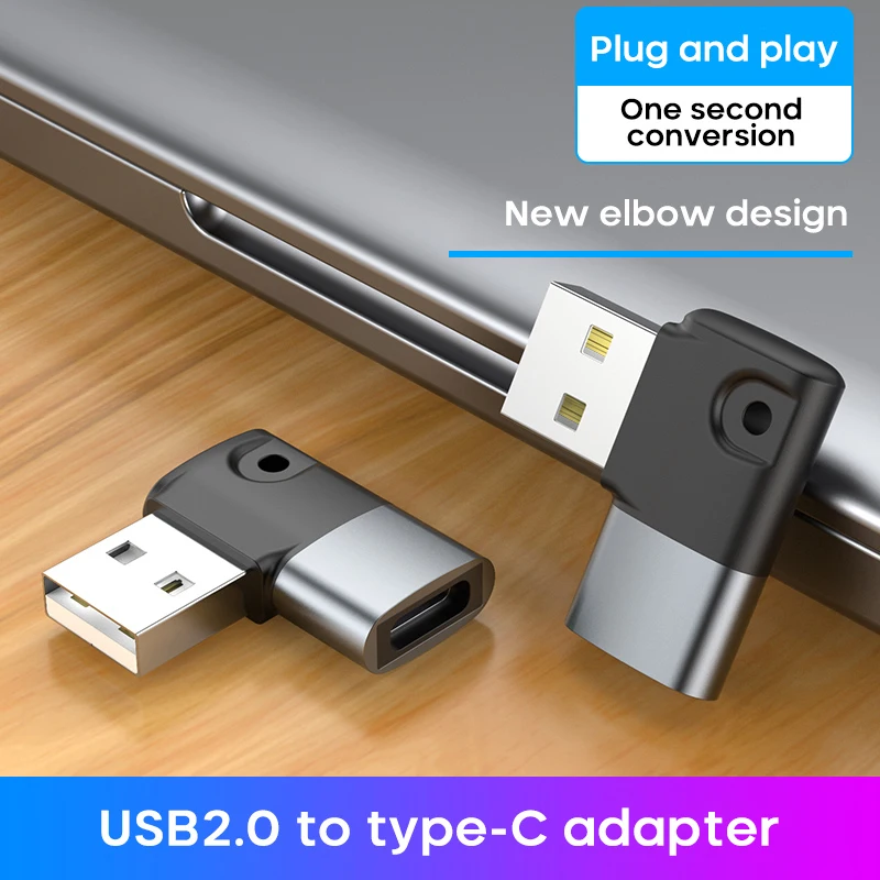 

High Quality Otg Cable Converter Aluminum Plug And Play Compact Usb2.0 To Type C Durable Usb Adapter For Macbookpro Convenient