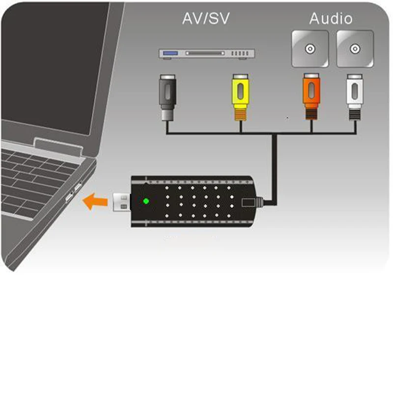 Адаптер видеозахвата VHS в цифровой USB 2 0 для Windows 10/8/7/XP |