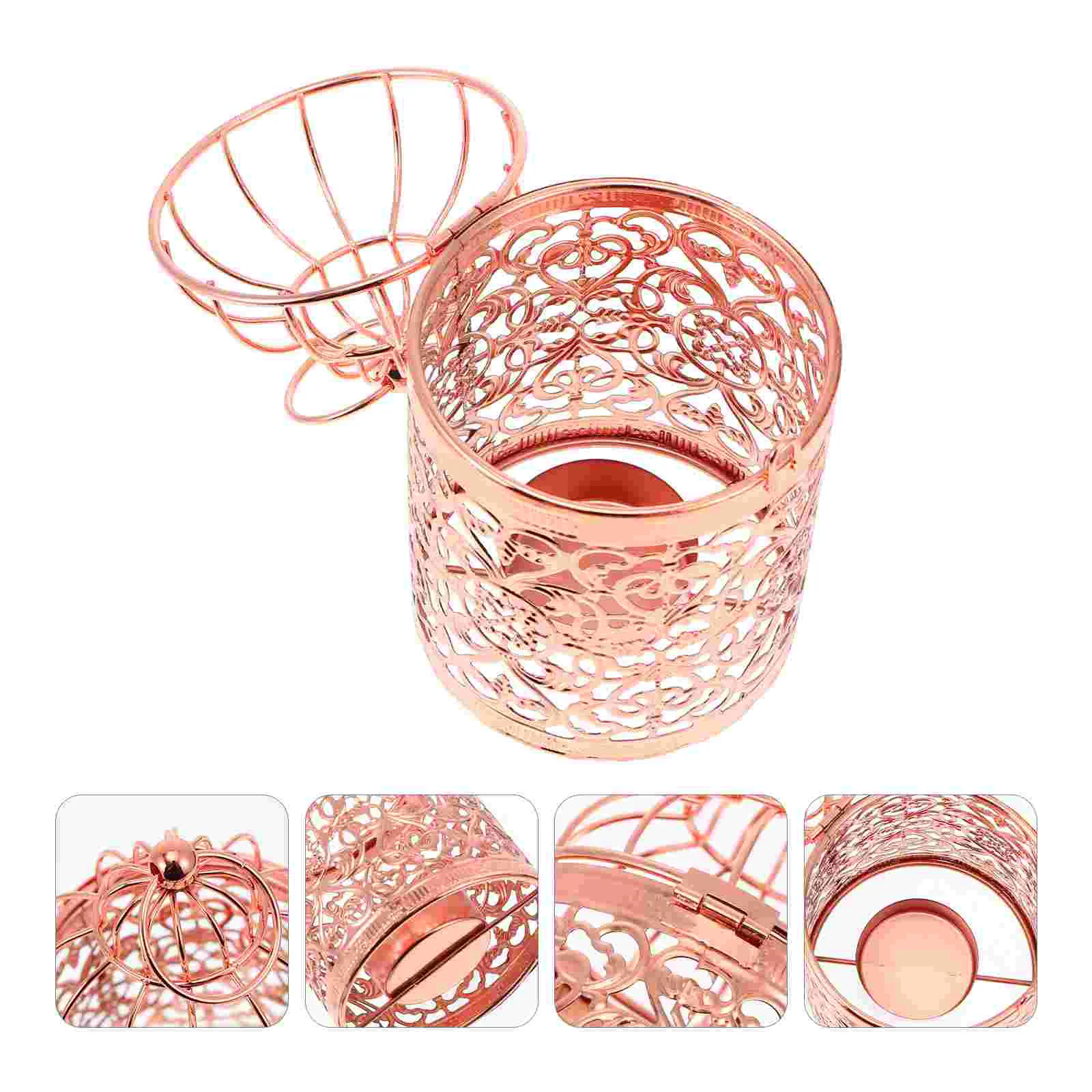 

Holder Cage Bird Gold Lantern Candlestick Decor Wedding Decorative Lanterns Tealight Plated Birdcage Candleholder Bulk Ramadan