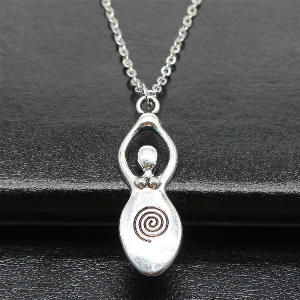 Прямая поставка античное серебряное ожерелье 39x1 3 мм богиня плодородия для