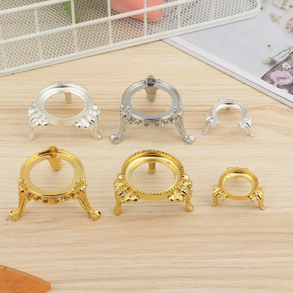 

Props European Style Desktop Ornaments Glass Sphere Base Crystal Ball Holder Egg Support Metal Display Stand