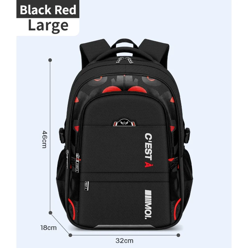 Grade 3-9 Primary Students Children Backpacks New Secondary Girl Boy Simple Large Capacity School Tutorial Bags with Pencil-box