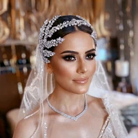 bridal headpiece baroque headwear crystal hair jewelry pageant crown rhinestone headband wedding crown tiara hair ornaments