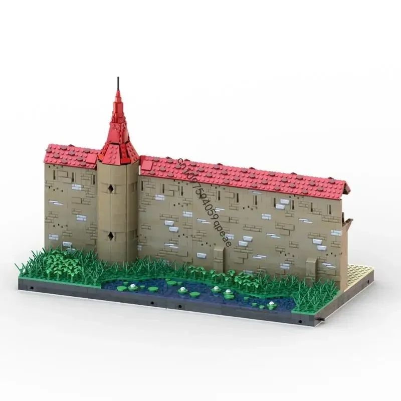 Фото Новый конструктор MOC «Стена Маркшрутха» (2276 деталей), средневековая европейская уличная сцена, модель для сборки, креативная игрушка, подарок на день рождения №1