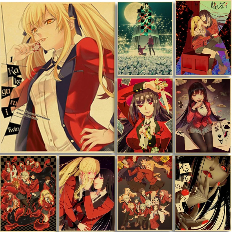 

Japanese Anime Kakegurui Poster Vintage Canvas Painting Poster Art Home Cafe Decor Poster Printing