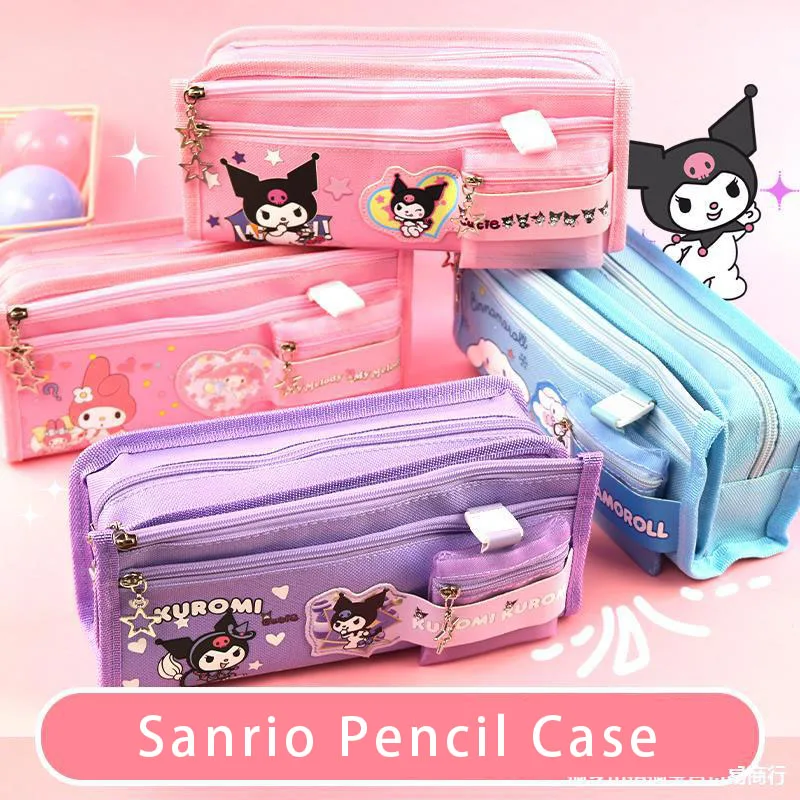 

Кавайный Sanrio Kuromi Mymelody Cinnamoroll StellaLou LinaBell, ручка большой емкости, оригинальная подарочная игрушка для девочек