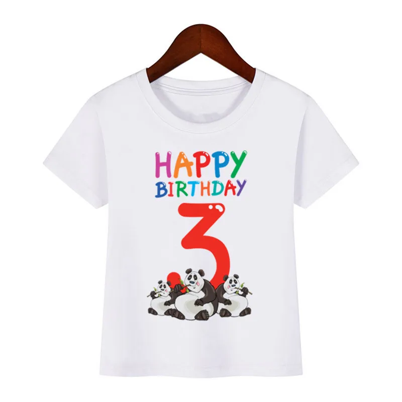 

Wild Animals And Hexapod Cartoon Print Kid'S T Shirt 1-12 Years Old Birthday Number Girls Boy T-Shirt Birthday Party Clothes