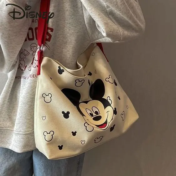 Disney Mickey New Women's Crossbody Bag Fashion Casual Shoulder Bag Cartoon Multi Functional Large Capacity Commuter Bag