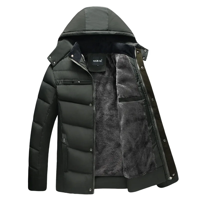Parka Men Coats 2022 Winter Jacket Men Thicken Hooded Waterproof Outwear Warm Coat Fathers' Clothing Casual Men's Overcoat