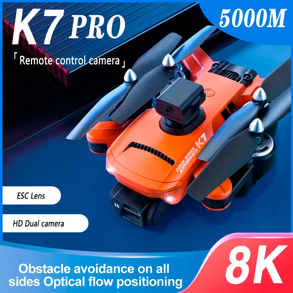 

Новинка 2023, штатив для дрона K7, профессиональная двойная камера для аэрофотосъемки 8K HD с оптическим потоком, позиционирование, игрушка с дис...