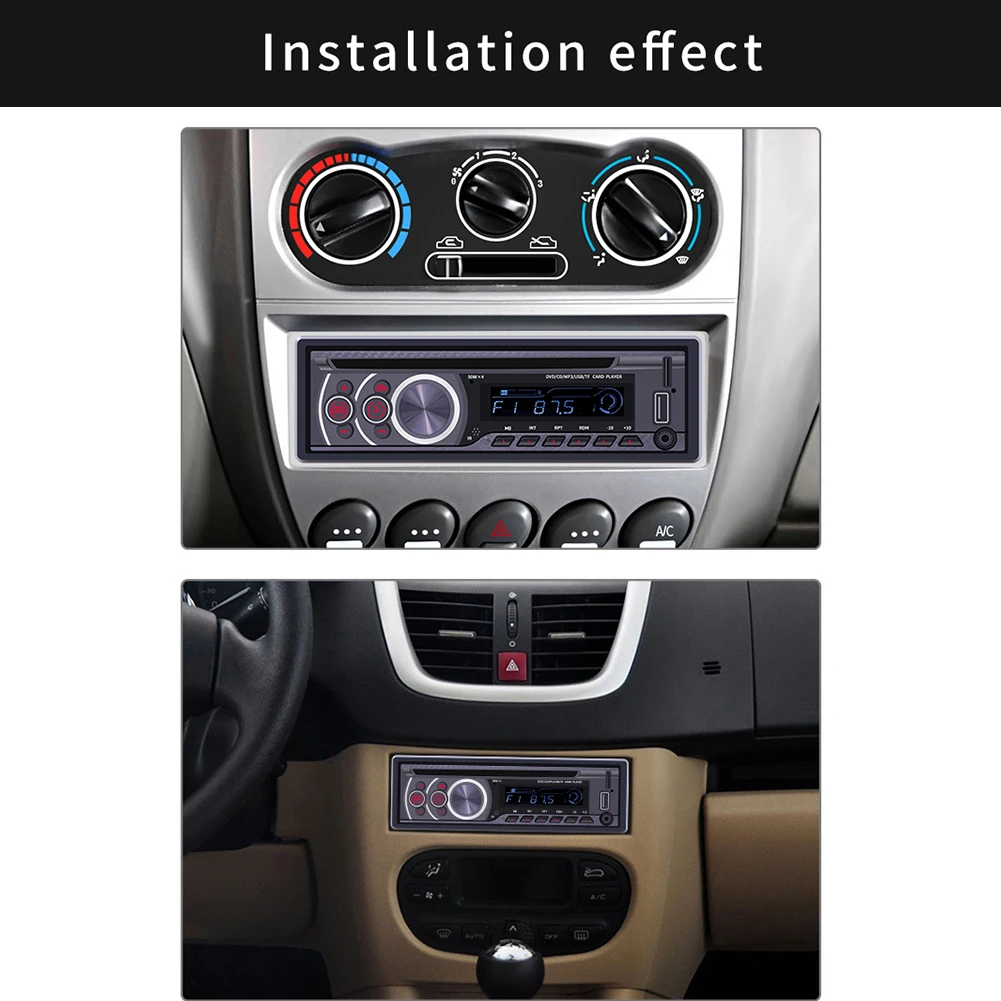 FM Radio Receiver Radio Host Car DVD Players 4 Channels Output LCD_VA MP3/WMA Red USB2.0 Interface CD Car Radio images - 6