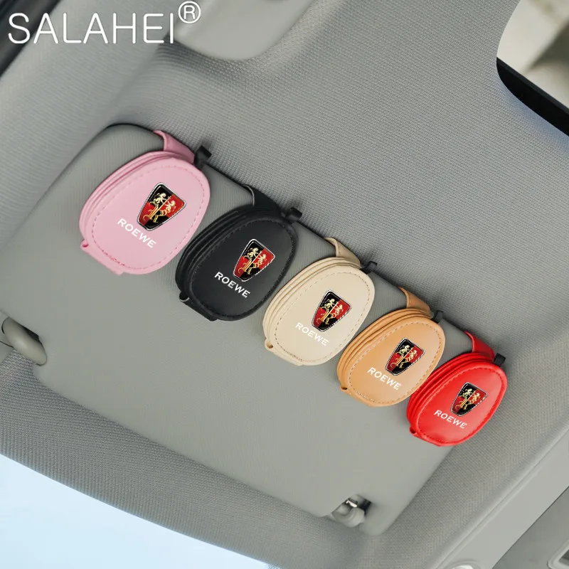 

Leather Sun Visor Clip Car Sun Glasses Storage For Roewe RX5 I6 ERX5 RX8 RX3 350 360 750 W5 I5 IMAX8 Car Glasses Clip Car Gadget