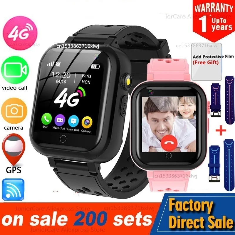

Смарт-часы Детские 4G, IP67, GPS, Wi-Fi
