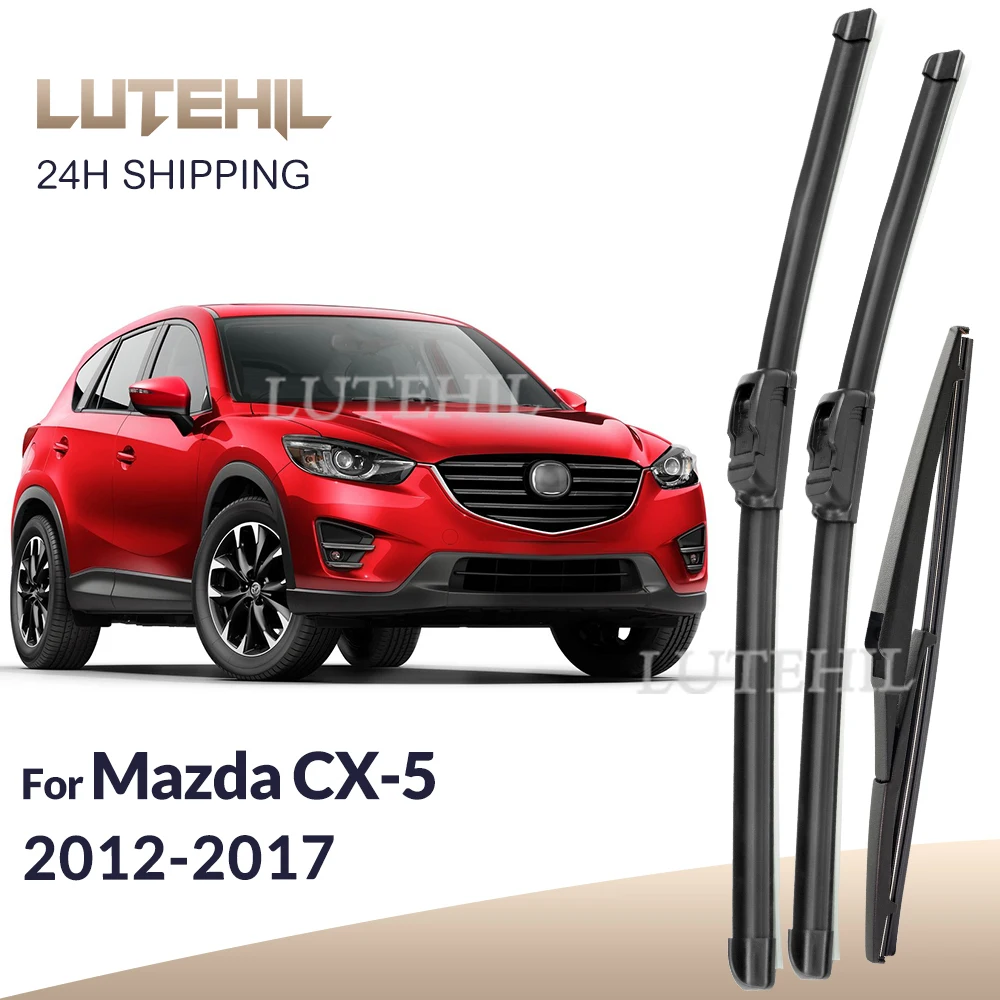 

Для Mazda CX-5 KE 2012-2017 2013 2014 2015 2016 стеклоочиститель передние и задние щетки стеклоочистителя лобовое стекло щетки 24 "+ 18" + 14"