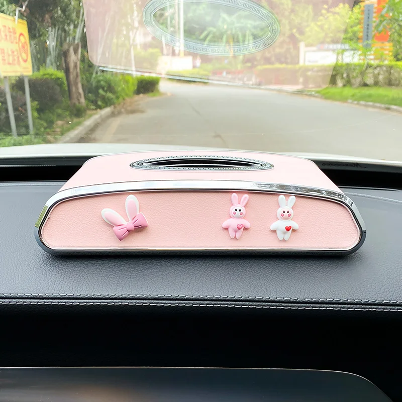 

Car Tissue Box Car Supplies Car Drawer Box Cute Decoration Creative with Parking Number Plate In The Car Tissue Boxes