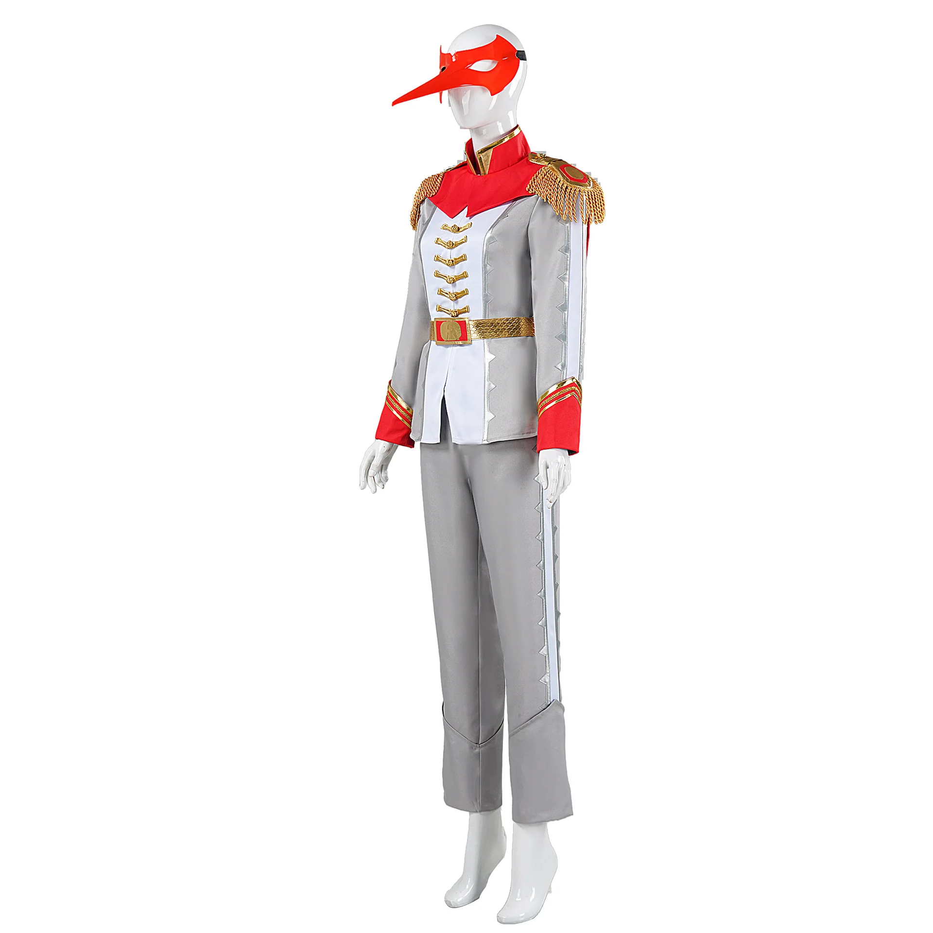 Фото Игра Akechi Goro Косплей Костюм Парик Ворона Серый Униформа Маска Полный Комплект Cos Конвенция Сценический Костюм Комикс Рождественский Новый Год Подарок №5