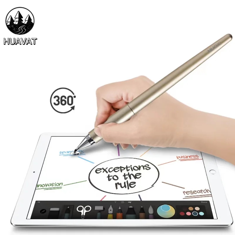 

New Universal 2-in-1 Stylus Capacitor Pen with Unique Styling Pencil for Touch Screen Apple Android Tablet Phone Accessories