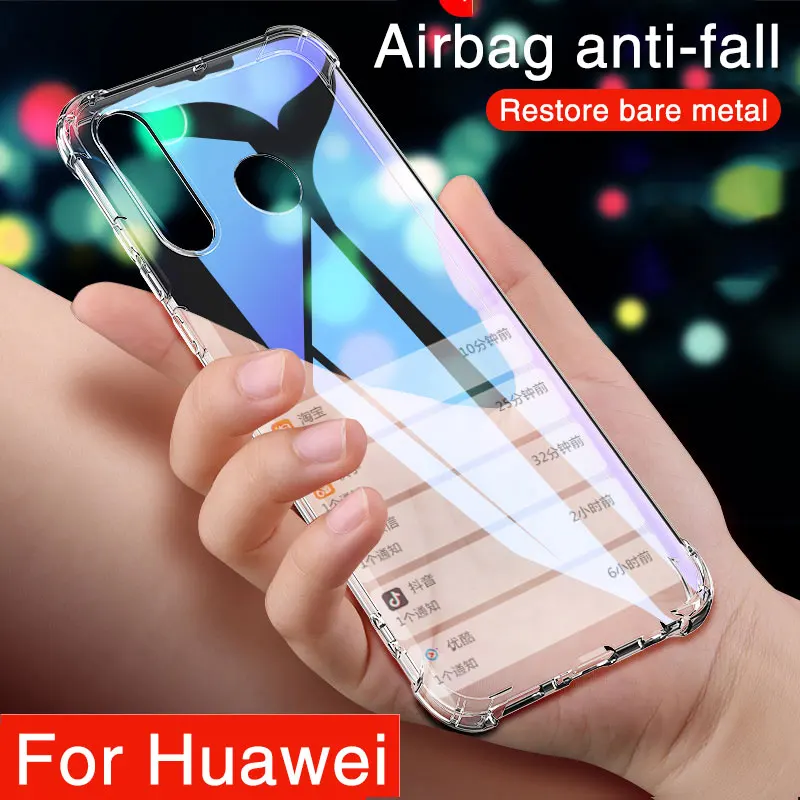 

Роскошный противоударный силиконовый чехол для телефона huawei p30 p20 Lite Pro, прозрачная задняя крышка для Mate 20 30 Honor 20 Lite V20, чехлы
