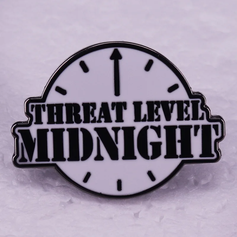 

THREAT LEVEL MIDNIGHT Hard Enamel Pin American Comedy Office Series Lapel Badge Brooch for Jewelry Accessory