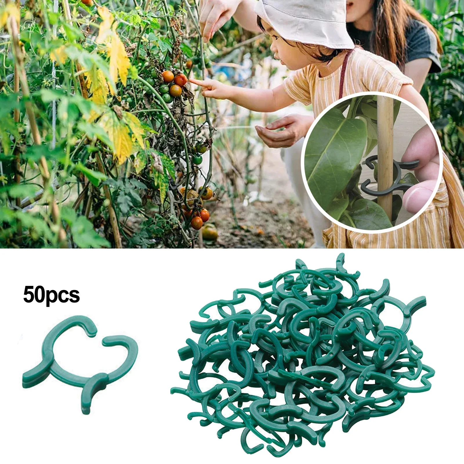 

50pcs Plastic Orchid Gardening Clip Kit Vine Fixing Clip Grafting Clip Butterfly Vine Clips Garden Handle Tool Parts