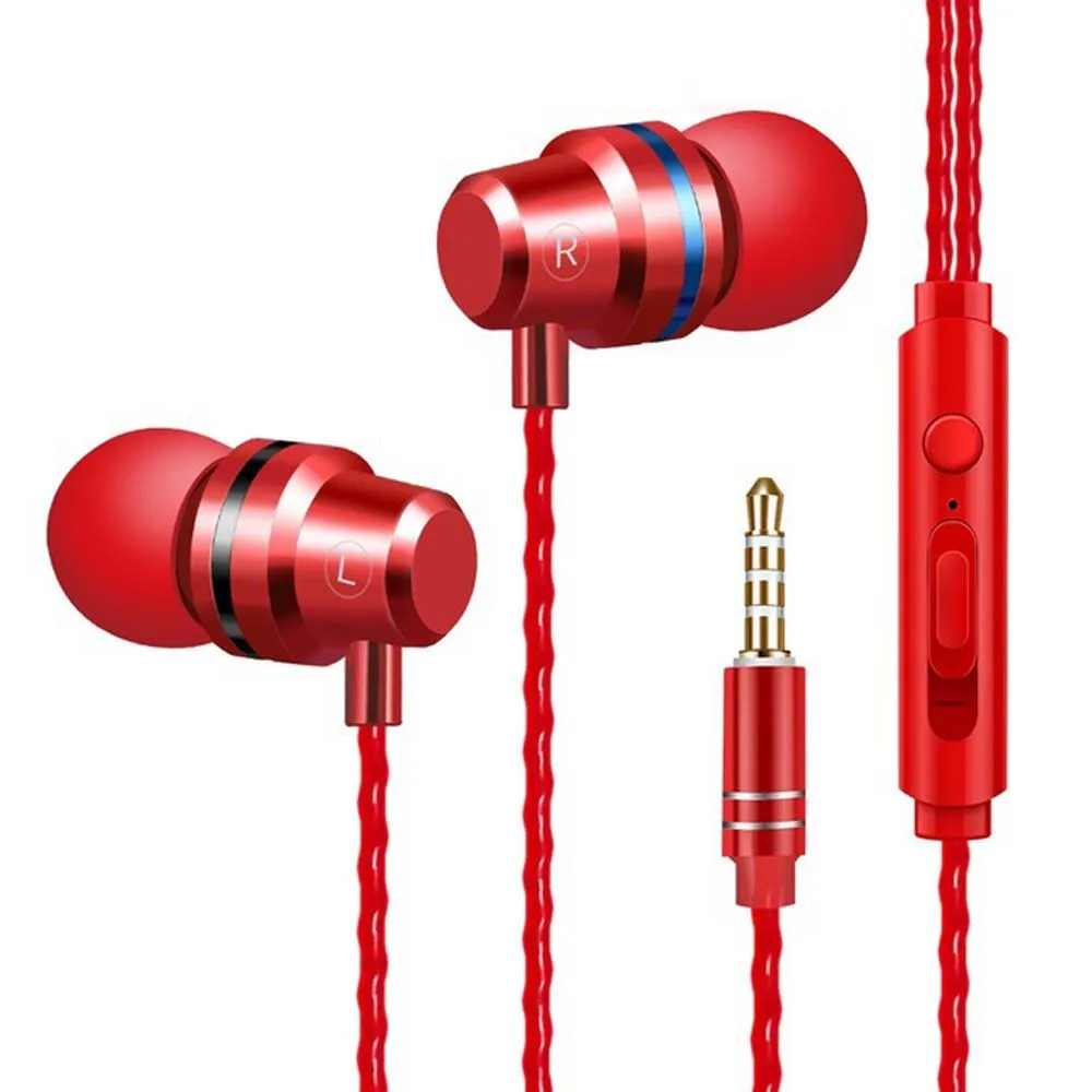 

Portable For Mobile Phone Remote In-Ear Bass sound Microphone Sport Earphones Earphones Headphone Wired Headset