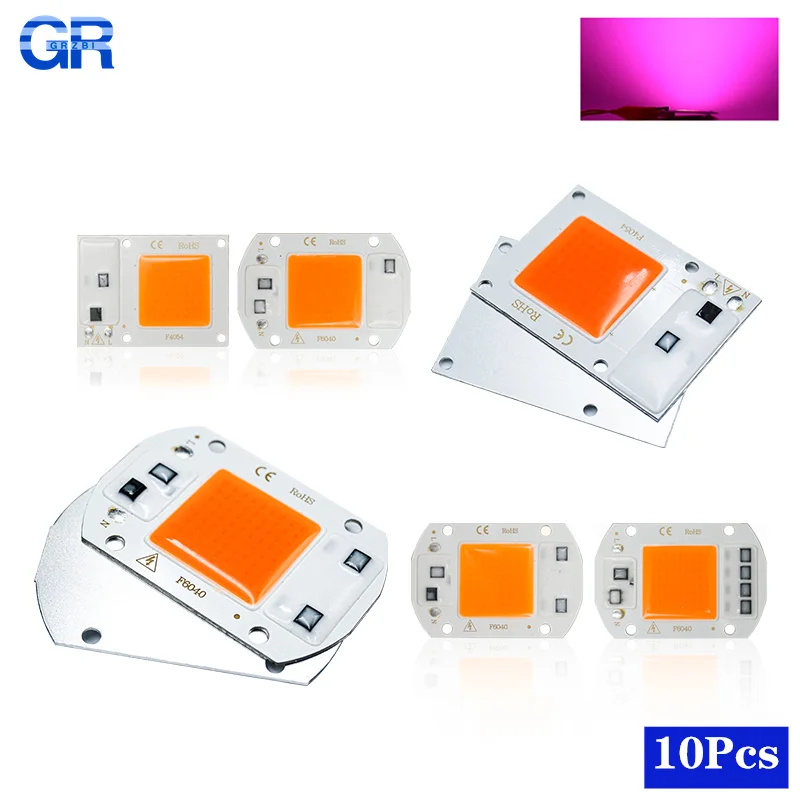 Светодиодная лампа полного спектра для выращивания растений, 110 В, 10 Вт, 20 Вт, 30 Вт, 50 Вт