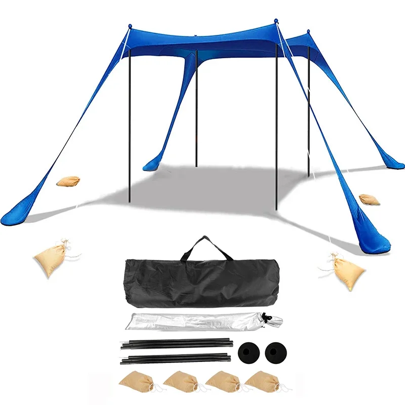 9 9x9 футов портативная семейная пляжная палатка с навесом от солнца всплывающий