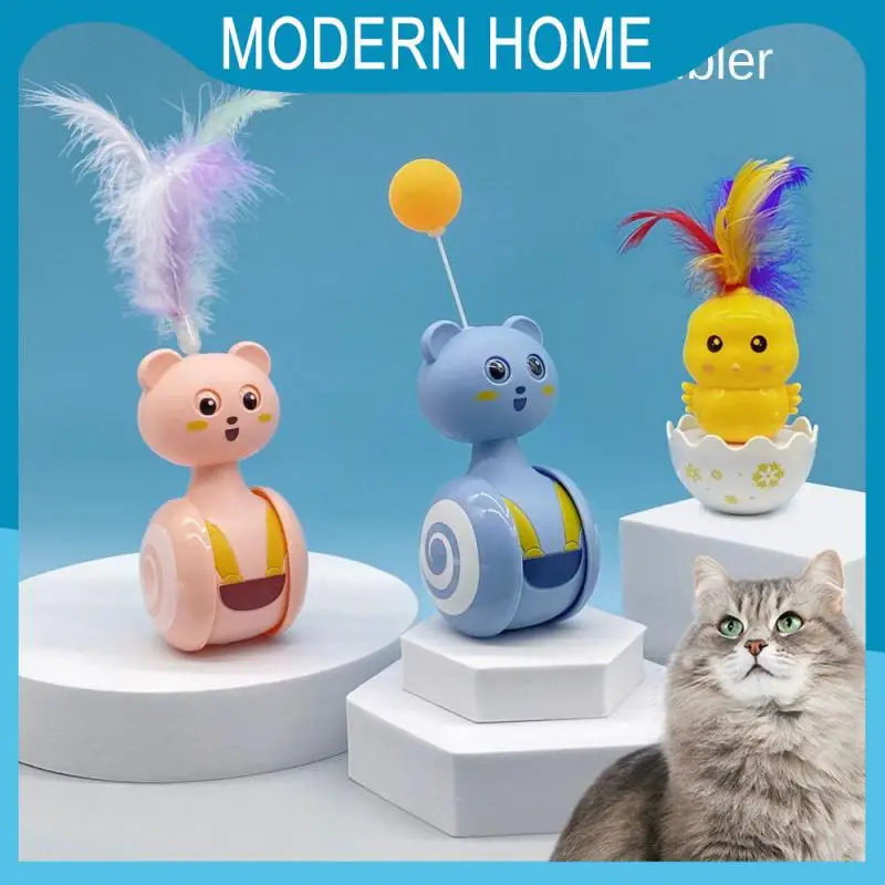 

Sounding Cat Accessory Funny Cat Scratching Ball Interactive Toy Pet Supplies For Cats Plastic Ball Cat Toy Ball Color Feather