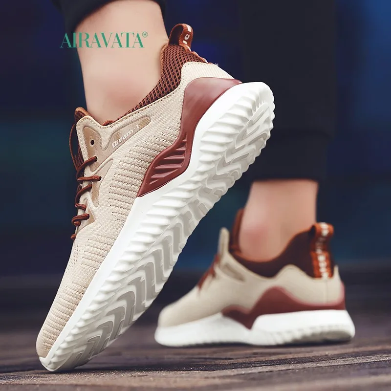 men's sneakers running shoes comfortable breathable tennis footwears platform lace-up inceasing height  zapatillas de deporte