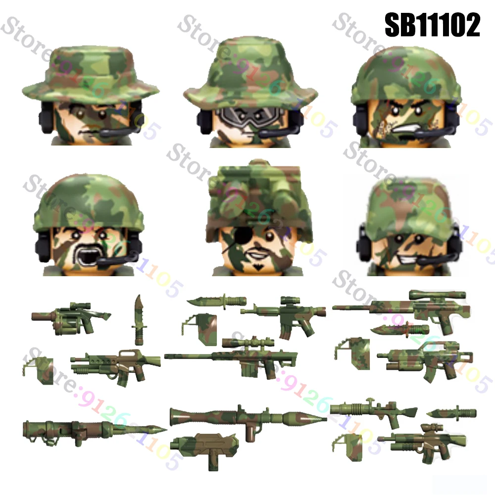 

SB11102/ Set Sale Special Forces Soldier Building Blocks Military Action Figures Educational Toys For Kids