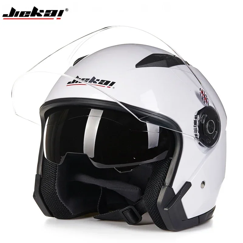 

Genuine JieKai motorcycle helmet unisex Scooter motos helmets Casco Capacete with dual lens helmet