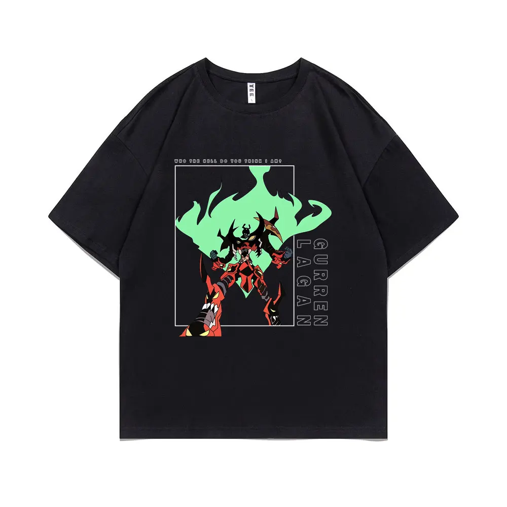 

Limited Anime Tengen Toppa Gurren Lagann Graphic T Shirt Men's Cartoon Oversized Tees Men Women Fashion Vintage Manga T-shirts
