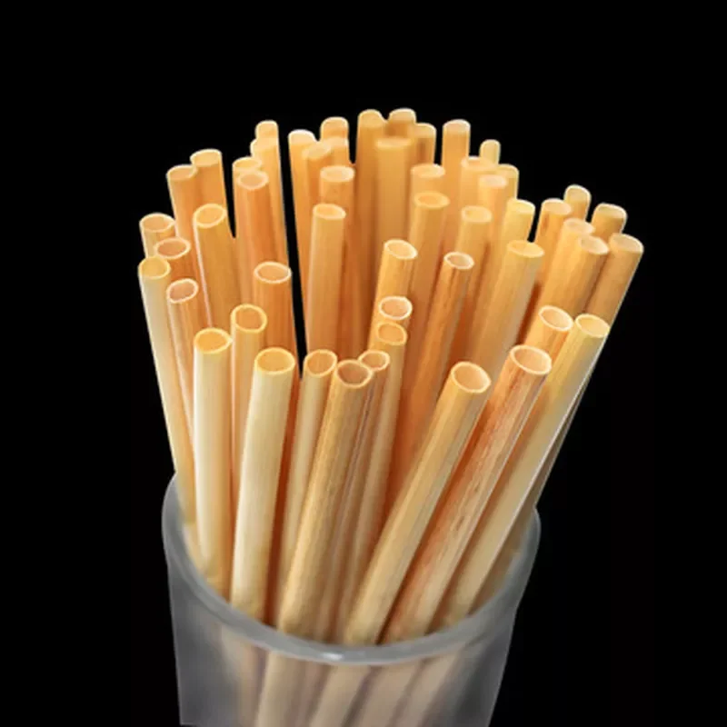 

100pcs/pack Eco Wheat Straw Disposable Straw Degradable Drinking Supplies