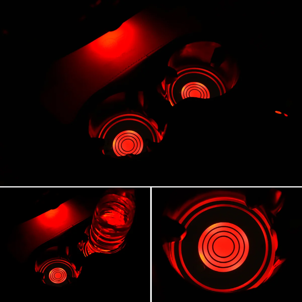 

2 Pcs Glowing Water Coaster Car Table Mat Suction Cup Placemats Color Changing Cars Colorful Coasters Light LED