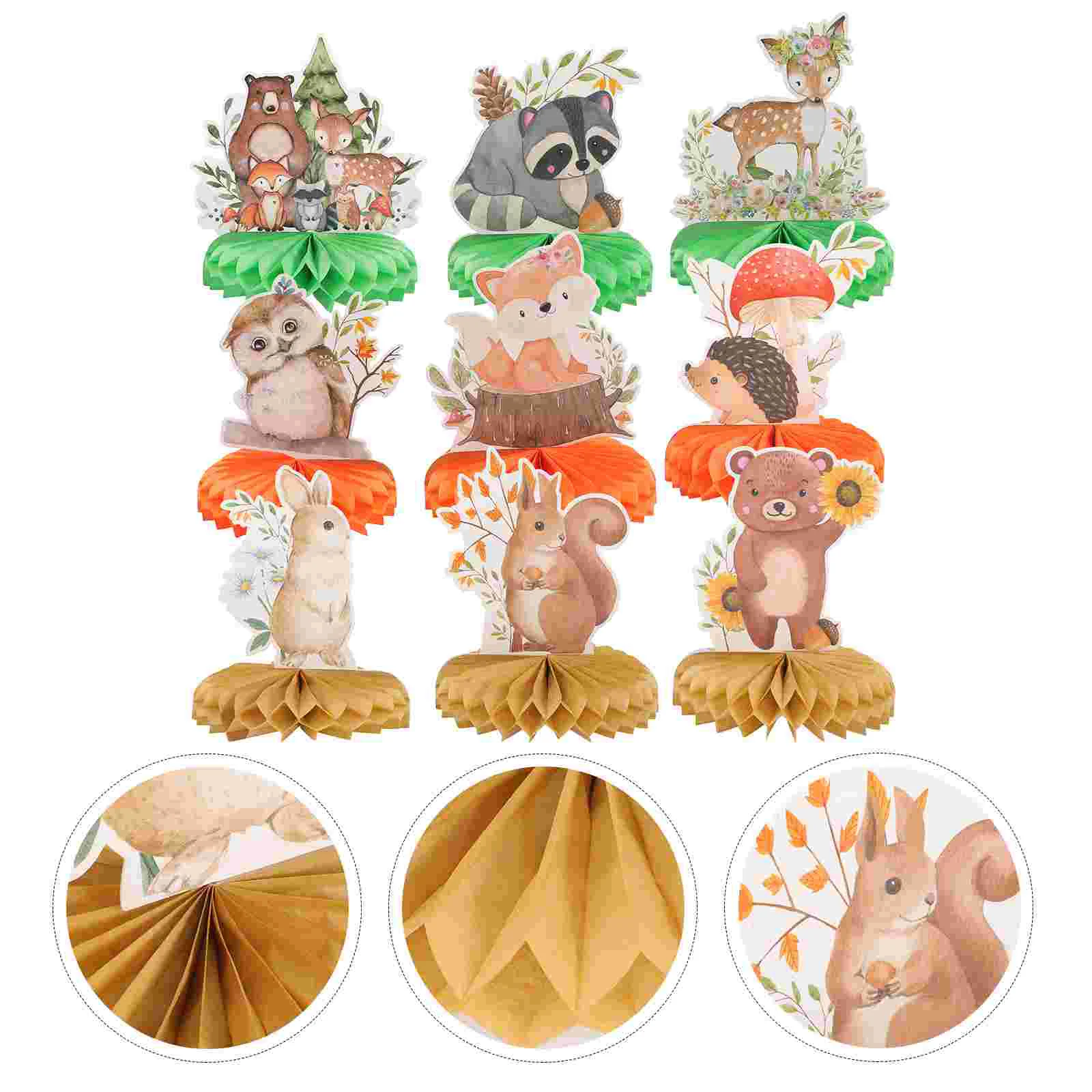 

Decorations Baby Woodland Shower Birthday Party Centerpieces Animal Supplies Girl Table Honeycomb