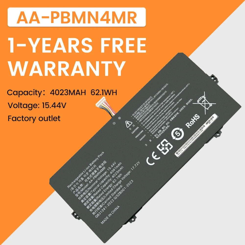 AA-PBMN4MR Аккумулятор для ноутбука Samsung Galaxy Book Pro 360 13 NP930QDB NP930QED NP930XDB 1588-3366 BA43-00397 BA4300397