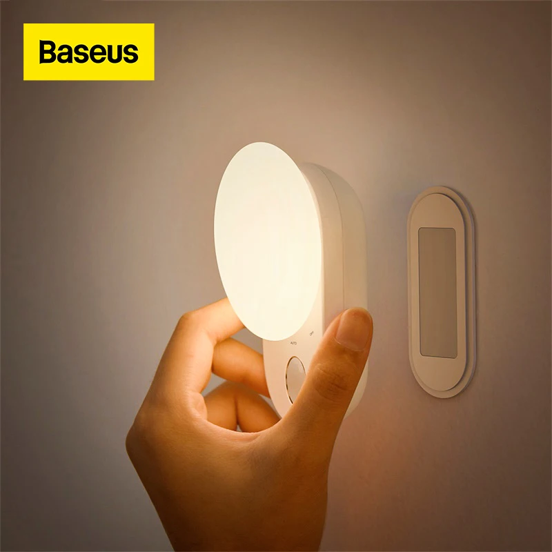 

Baseus Magnetic Night Lamp LED Sensor Induction Night Light Detachable Kitchen Light Cabinet Light For Bedroom Lamp wardrobe
