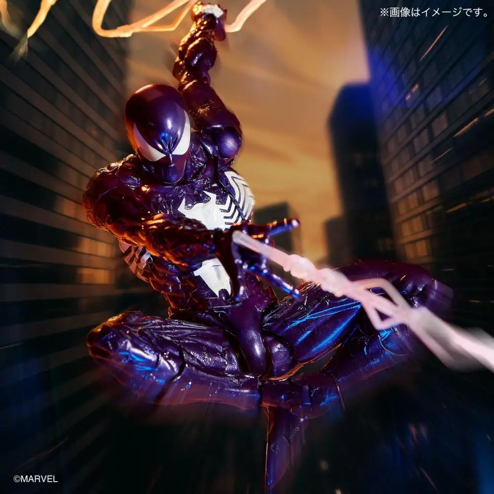Фото Горячая распродажа в наличии: Фигурка Человека-паука-симбиота Kaiyodo Revoltech Amazing Yamaguchi, фиолетовая версия, модель из аниме. №1