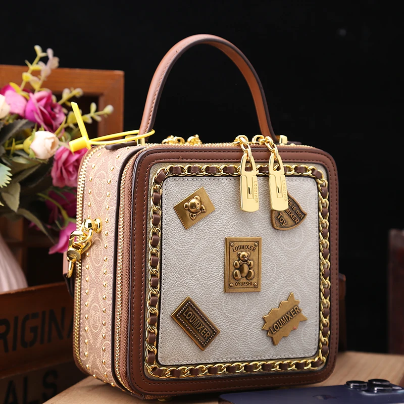 

Real Leather Luxury Brand 2023 New Ladies Fashion Badge Casual One Shoulder Crossbody Bag Purse and Handbags Luxury Designer