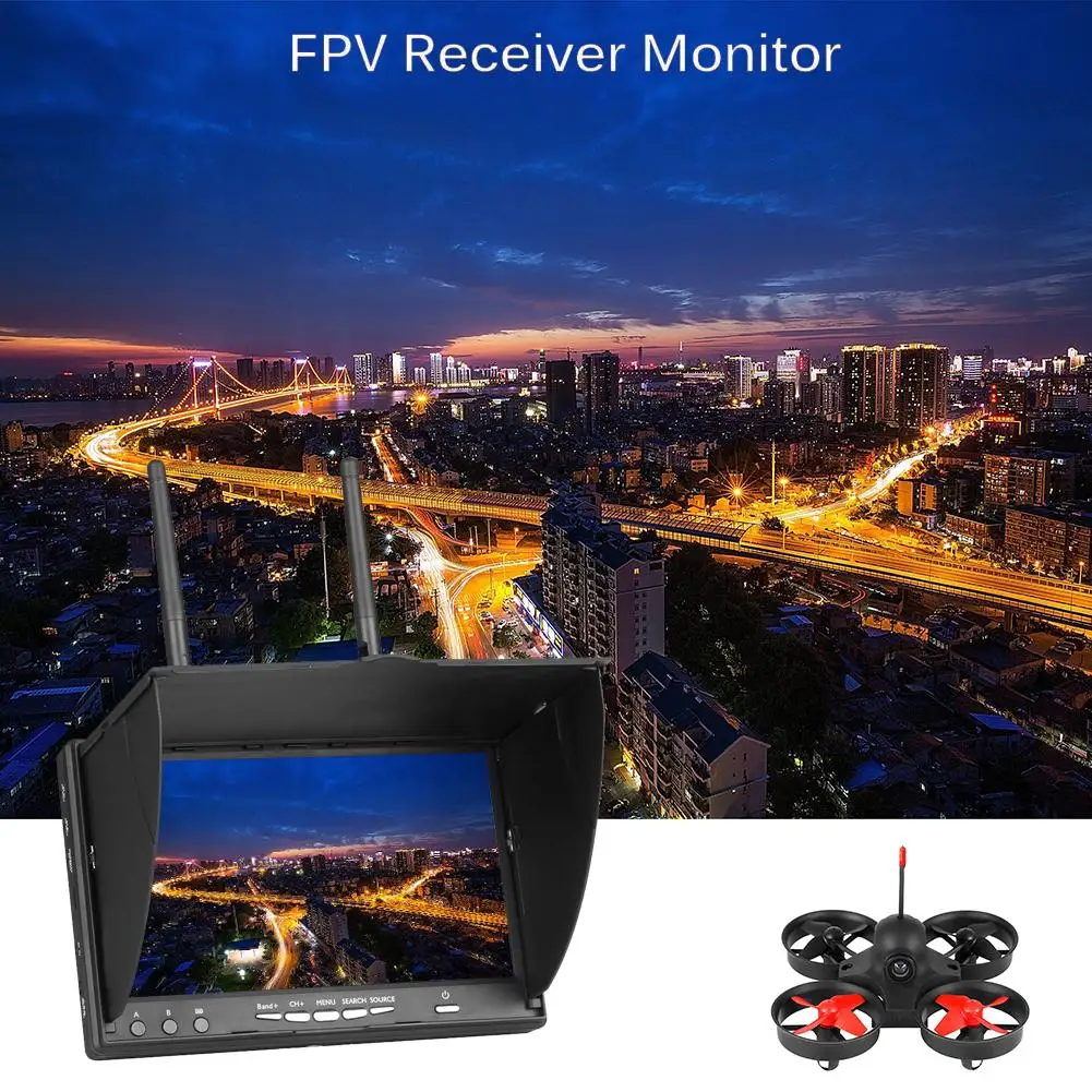 

7Inch LCD Screen FPV Monitor LT5802S 5.8G 40CH LED Backlight Multicopter Build-in Battery